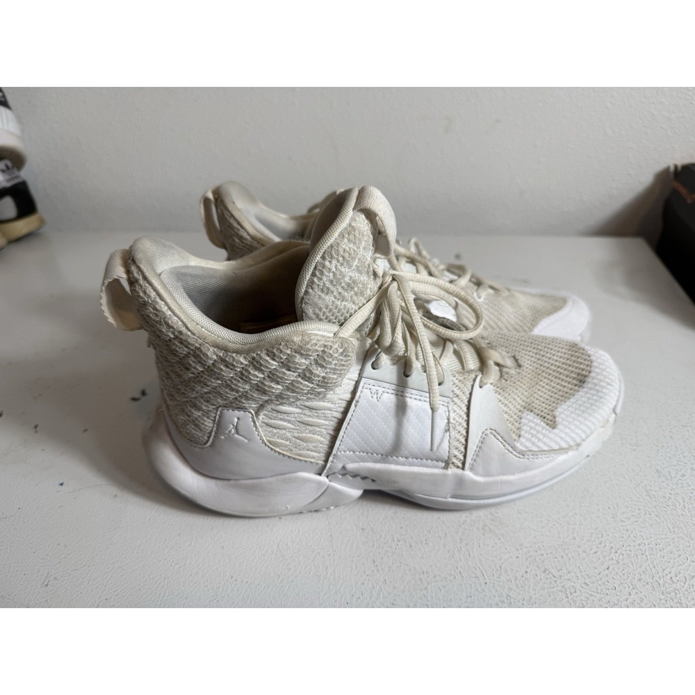 Nike Air Jordan Zoom  Triple White Size 7Y. .‎ READ DESCRIPTION
